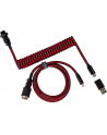 Keychron Premium Coiled Aviator Cable (red, 1.08 m, straight plug) - nr 1
