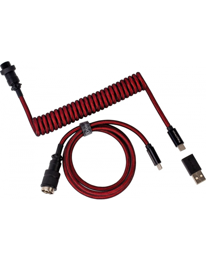 Keychron Premium Coiled Aviator Cable (red, 1.08 m, straight plug) główny