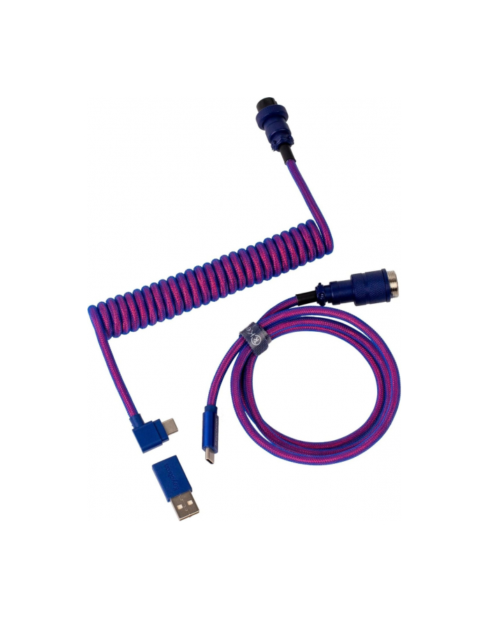 Keychron Premium Coiled Aviator Cable (purple, 1.08 m, angled plug) główny