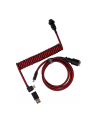 Keychron Premium Coiled Aviator Cable, cable (red, 1.08 m, angled connector) - nr 1