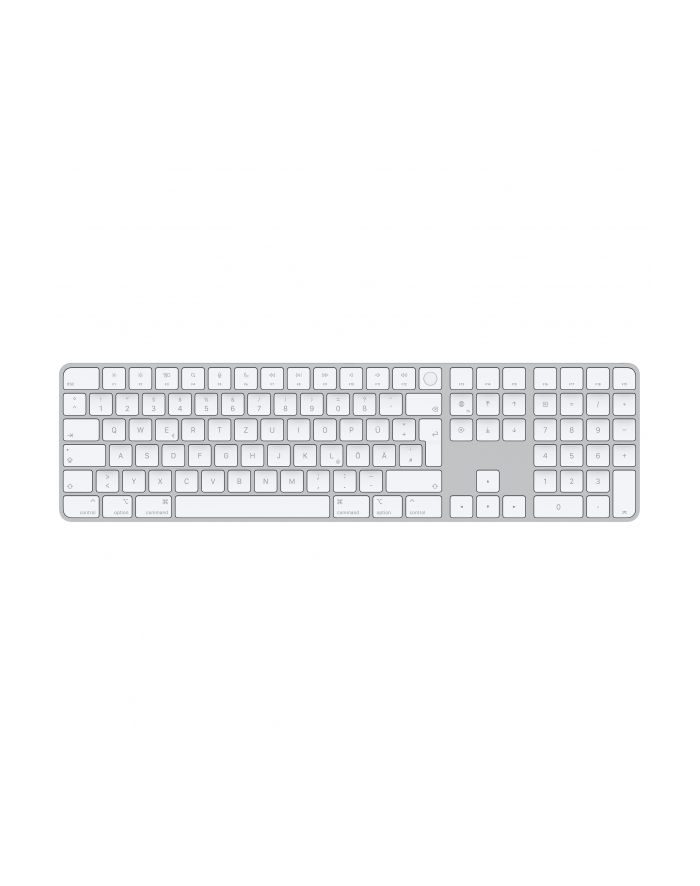 D-E layout - Apple Magic Keyboard with Touch ID and number pad, keyboard (srebrno/biały, for Mac with Apple chip) główny