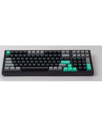 Keychron Cherry Profile Double-Shot PBT Full Keycap Set - hacker mint, keycap (grey/mint, 219 pieces, ANSI ' UK ISO layout)