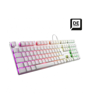 D-E layout - Sharkoon PureWriter RGB, gaming keyboard (Kolor: BIAŁY, Kailh Choc Low Profile Red)