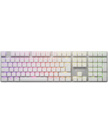D-E layout - Sharkoon PureWriter RGB, gaming keyboard (Kolor: BIAŁY, Kailh Choc Low Profile Blue)