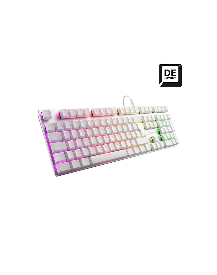 D-E layout - Sharkoon PureWriter RGB, gaming keyboard (Kolor: BIAŁY, Kailh Choc Low Profile Blue) główny