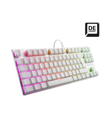 D-E layout - Sharkoon PureWriter TKL RGB, gaming keyboard (Kolor: BIAŁY, Kailh Choc Low Profile Red)