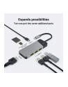 GREEN CELL HUB USB-C ADAPTER GC CONNECT 7W1 (3XUSB 31  HDMI 4K 60HZ  USB-C PD 85W  MICROSD/SD) - nr 20