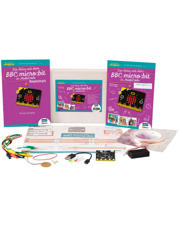 Joy-IT Electronic Adventure Kit The journey with the BBC micro:bit V2, experiment kit główny