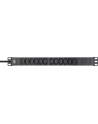 Brennenstuhl Alu-Line 19  12-way, power strip (Kolor: CZARNY/silver, 1U, IEC connector) - nr 14