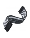 silverstone technology SilverStone ATX extension cable SST-PP07E-MBBW (Kolor: CZARNY/Kolor: BIAŁY, 30cm) - nr 2