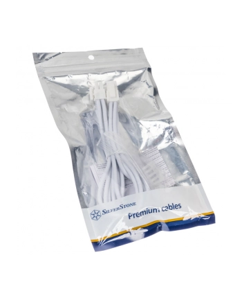 silverstone technology SilverStone power supply extension cable SST-PP07E-EPS8W-V2, EPS 12V 8pin (4+4) (Kolor: BIAŁY, 30cm)