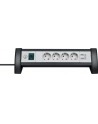 Brennenstuhl Premium-Office-Line, 4-way socket, USB, socket strip (Kolor: CZARNY/grey, with 2 USB charging sockets 3,100mA) - nr 1