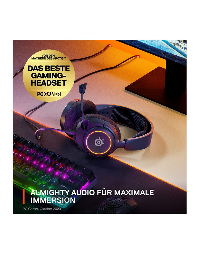 SteelSeries Arctis Nova 3, gaming headset (Kolor: CZARNY, USB-C) główny