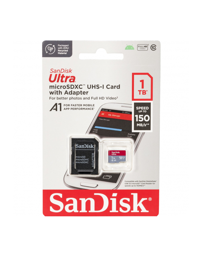SanDisk Ultra 1 TB microSDXC, memory card (UHS-I U1, Class 10, A1) główny
