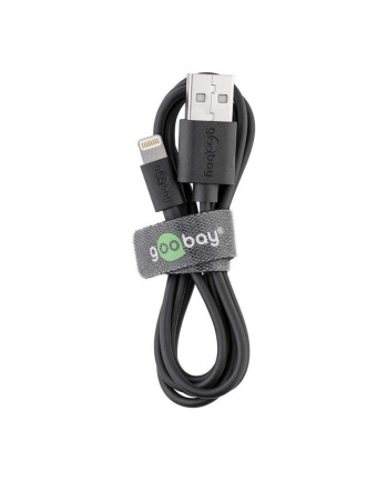 goobay Lightning - USB charging and synchronization cable (Kolor: CZARNY, 1 meter)