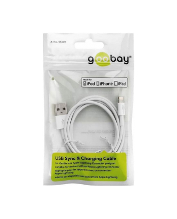 goobay Lightning - USB charging and synchronization cable (Kolor: CZARNY, 50cm)