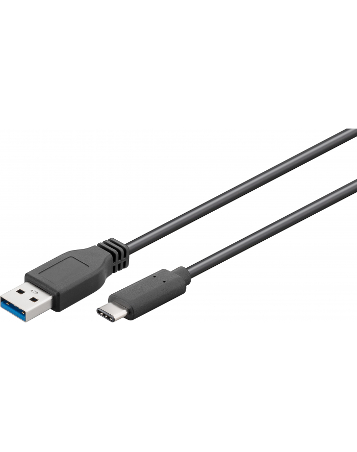 goobay USB-A 3.0 plug > USB-C plug reversible, cable (Kolor: CZARNY, 3 meters) główny