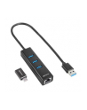 Sharkoon 3-Port USB 3.2 Gen 1 Alu Hub + Ethernet, docking station (Kolor: CZARNY) - nr 1