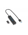 Sharkoon 3-Port USB 3.2 Gen 1 Alu Hub + Ethernet, docking station (Kolor: CZARNY) - nr 2