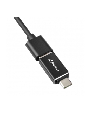 Sharkoon 3-Port USB 3.2 Gen 1 Alu Hub + Ethernet, docking station (Kolor: CZARNY)