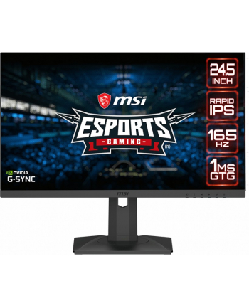 MSI Optix G251PF, gaming monitor - 25 - Kolor: CZARNY, FullHD, HDR, Rapid IPS, 165Hz panel)