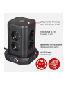 Brennenstuhl socket tower 8-way in 45 arrangement, socket strip (Kolor: CZARNY, 4x USB) - nr 12