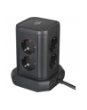 Brennenstuhl socket tower 8-way in 45 arrangement, socket strip (Kolor: CZARNY, 4x USB) - nr 18