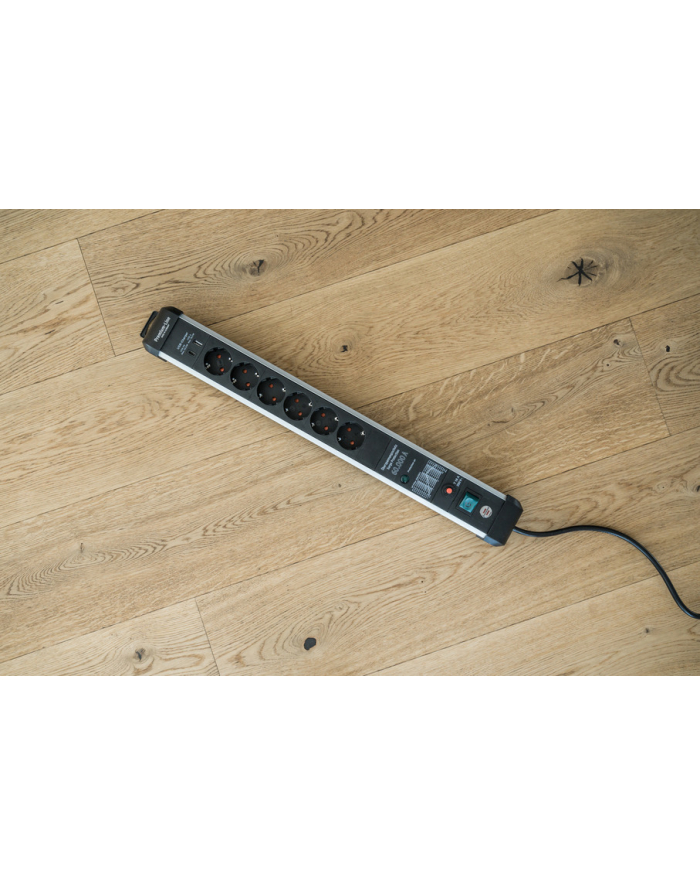 Brennenstuhl Premium-protection -Line power strip 6-way (Kolor: CZARNY/silver, 60,000 A surge protection , 3 meters, with USB Power Delivery) główny