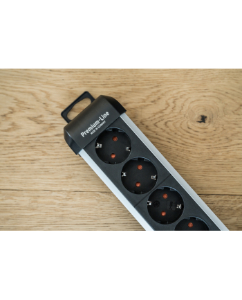 Brennenstuhl Premium-protection -Line power strip 6-way (Kolor: CZARNY/silver, 60,000 A surge protection , 3 meters, with USB Power Delivery)