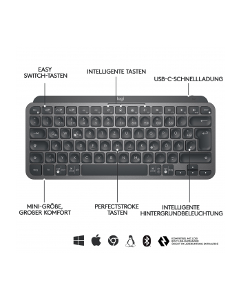 Logitech MX Keys Mini, keyboard (graphite/Kolor: CZARNY) wersja niemiecka QWERTZ (DE layout) nr 2