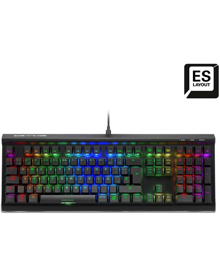 D-E layout - Sharkoon SKILLER SGK60, gaming keyboard (Kolor: CZARNY, ES layout, Kailh BOX Brown) główny