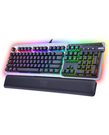 D-E layout - Thermaltake ARGENT K5 RGB, gaming keyboard (titanium/Kolor: CZARNY, Cherry MX RGB Speed Silver)
