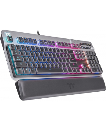 D-E layout - Thermaltake Argent K6 RGB, gaming keyboard (titanium, Cherry MX Low Profile RGB Red)