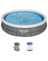 Bestway Fast Set above ground pool set, 366cm x 76cm, swimming pool (slate, with filter pump) - nr 1