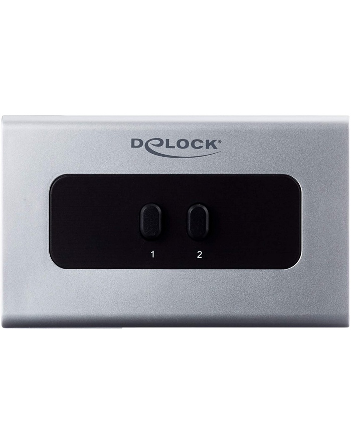 DeLOCK switch jack 3.5mm 2 port manual bidirectional, switch (grey/Kolor: CZARNY) główny