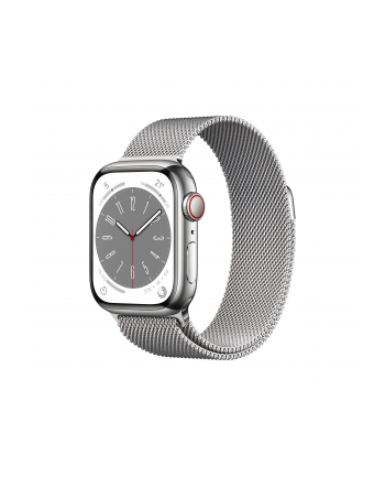 Apple Watch Series 8 Cell Smartwatch (milanaise silver, 41mm, stainless steel, 4G) MNJ83FD/A