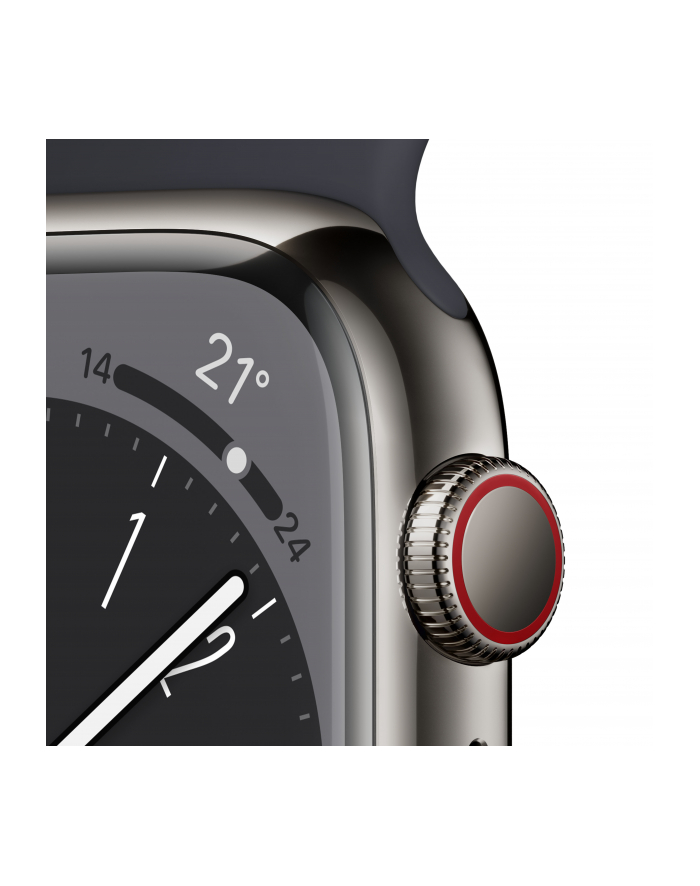 Apple Watch Series 8 Cell Smartwatch (midnight, 41mm, Stainless Steel) MNJJ3FD/A główny