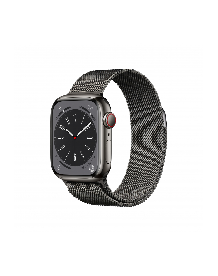 Apple Watch Series 8 Cell Smartwatch (milanaise graphite, 41mm, Stainless Steel, 4G) MNJM3FD/A główny