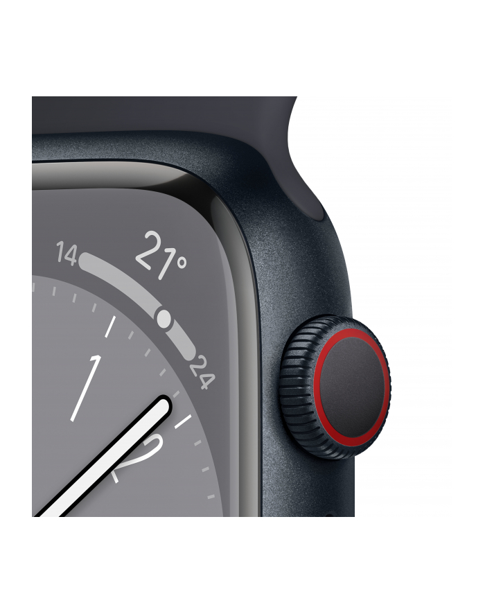 Apple Watch Series 8 Smartwatch (midnight, 45mm, Aluminium, Sport Band) MNK43FD/A główny
