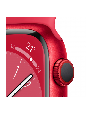 Apple Watch Series 8 Smartwatch (red, 45mm, Aluminum, Sport Band, 4G) MNKA3FD/A