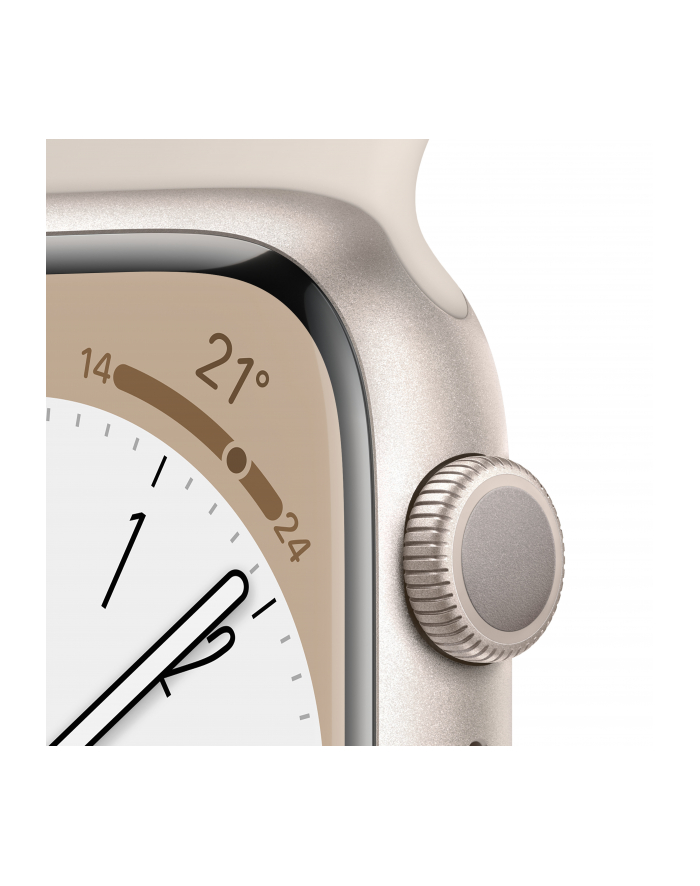 Apple Watch Series 8 Smartwatch (Kolor: BIAŁY/beige, 45mm, Sport Band, Aluminum Case) MNP23FD/A główny