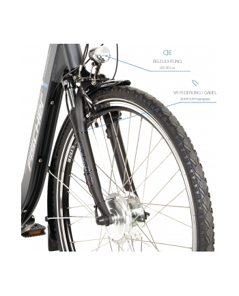 fischer die fahrradmarke FISCHER Bicycle CITA ECU 1401 (2022), Pedelec (anthracite, 44 cm frame, 28)