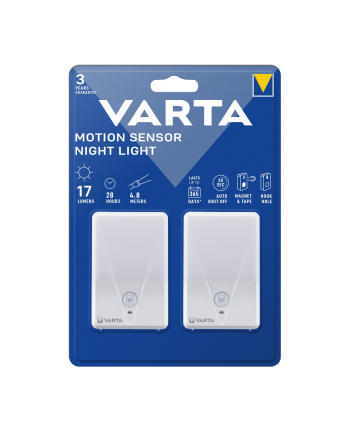 Varta Motion Sensor Night Light, night light (Kolor: BIAŁY, double pack)