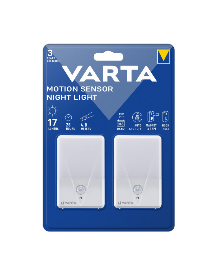 Varta Motion Sensor Night Light, night light (Kolor: BIAŁY, double pack) główny