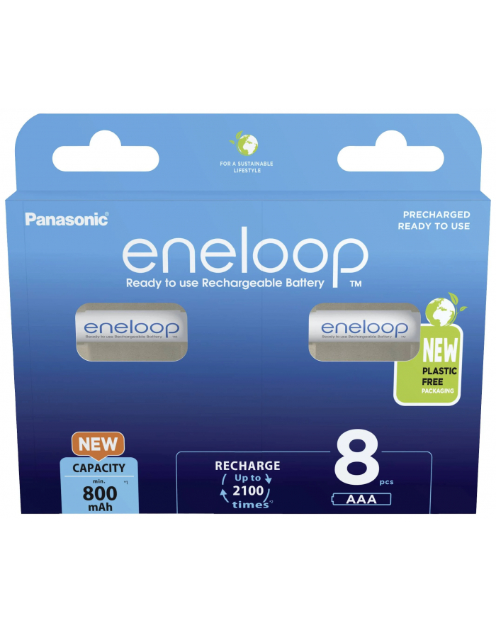 Panasonic Eneloop, battery (AAA (Micro), 8 pieces) główny