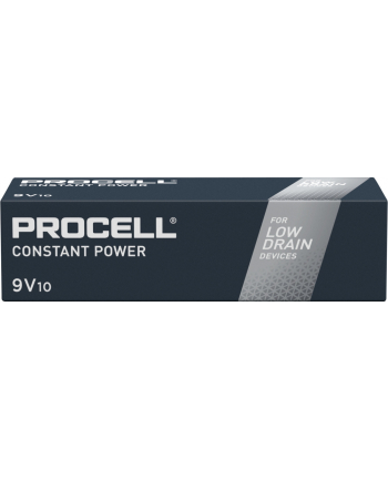 Duracell Procell Alkaline Constant Power 9V, battery (10 pieces, E block (9 volt block))