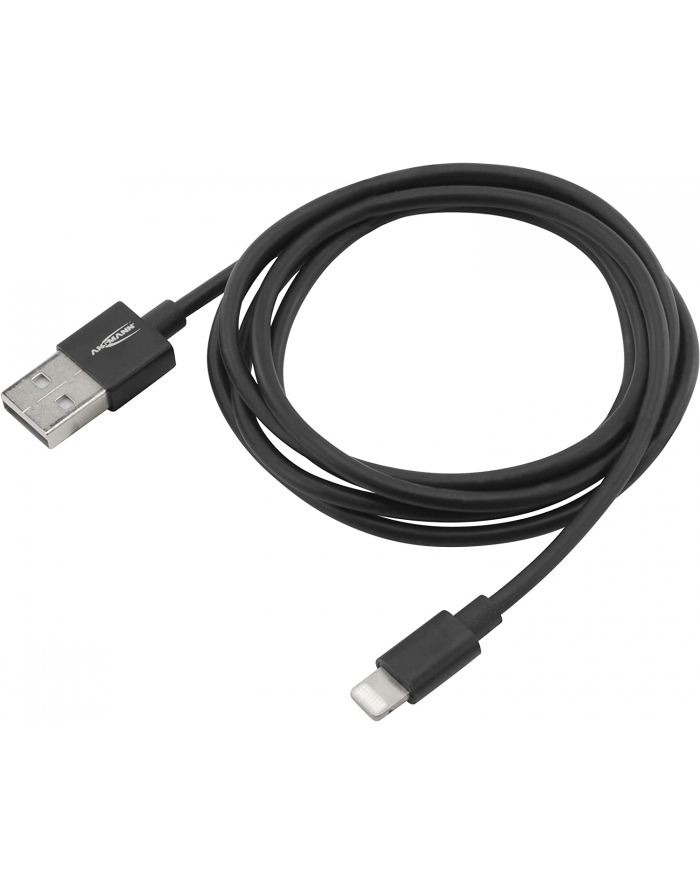 Ansmann USB-A, Lightning data and charging cable, 1.2 meters (Kolor: CZARNY) główny