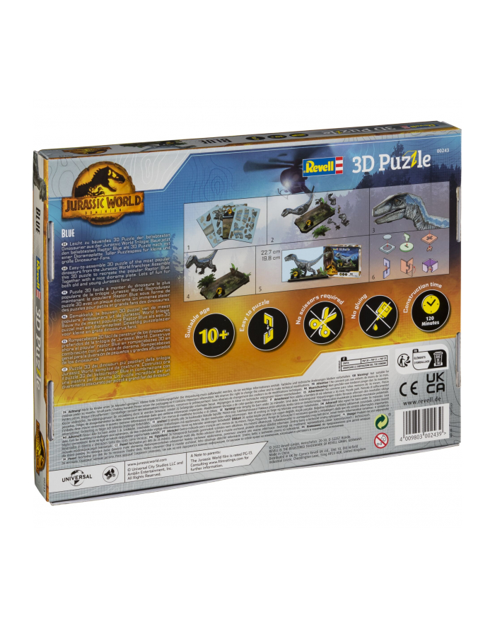 revell - carrera REVELL puzzle 3D Jurassic World Blue 00243 główny