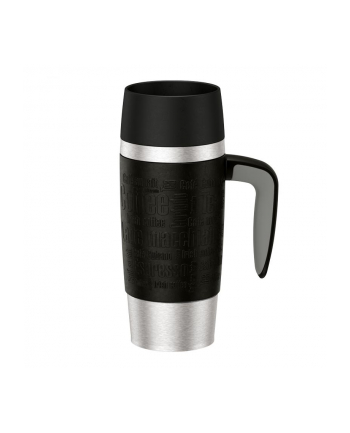 Emsa TRAVEL MUG Classic Handle thermal mug 0.36 liters (Kolor: CZARNY/stainless steel, with handle and QUICK PRESS closure)