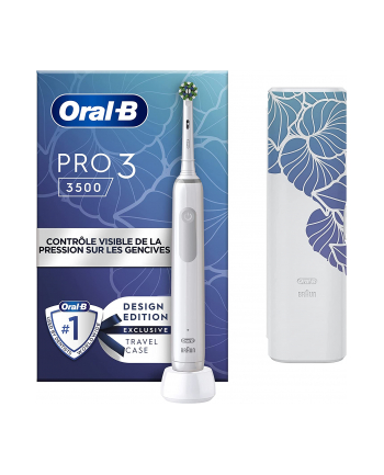 Braun Oral-B Pro 3 3500 Design Edition, electric toothbrush (Kolor: BIAŁY)